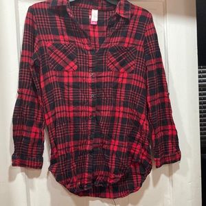 Red and black plaid shirt